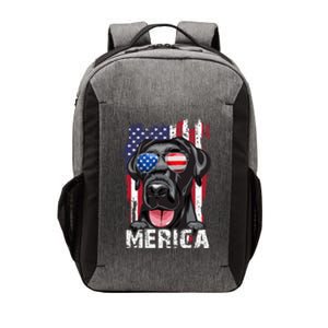 Black Labrador Retriever 4th Of July Merica Usa Flag Lab Dog Vector Backpack