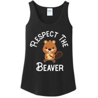 Beaver Lover Respect The Beaver Ladies Essential Tank