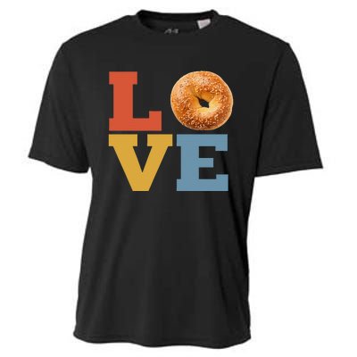 Bagel Love Retro Vibes Bagel Lovers Favorite Weekend Brunch Cooling Performance Crew T-Shirt