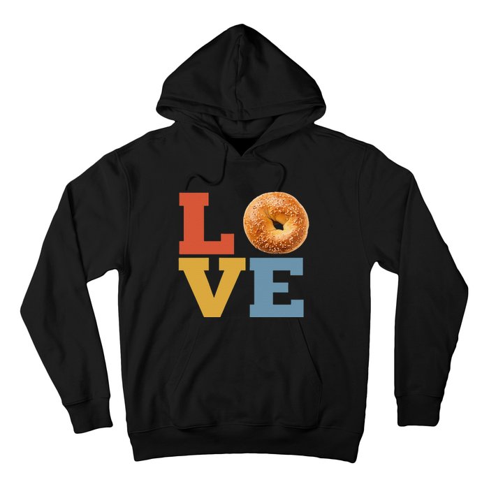 Bagel Love Retro Vibes Bagel Lovers Favorite Weekend Brunch Hoodie