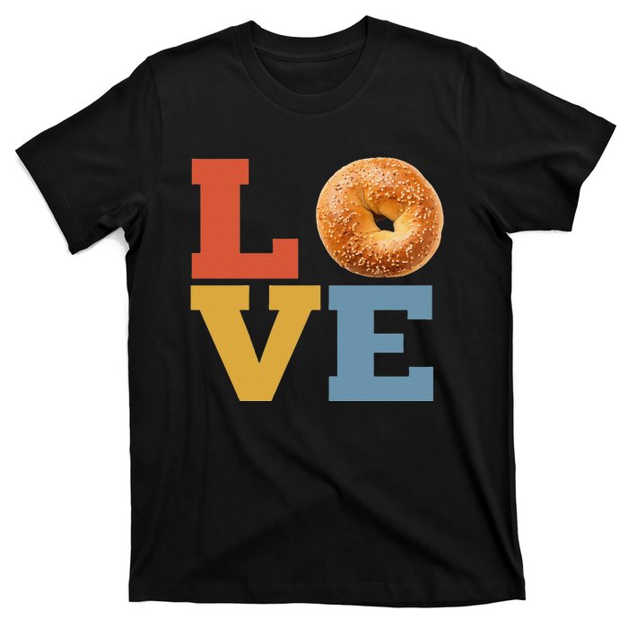 Bagel Love Retro Vibes Bagel Lovers Favorite Weekend Brunch T-Shirt