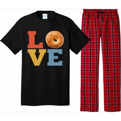 Bagel Love Retro Vibes Bagel Lovers Favorite Weekend Brunch Pajama Set