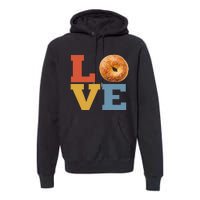 Bagel Love Retro Vibes Bagel Lovers Favorite Weekend Brunch Premium Hoodie