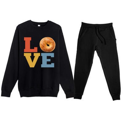 Bagel Love Retro Vibes Bagel Lovers Favorite Weekend Brunch Premium Crewneck Sweatsuit Set