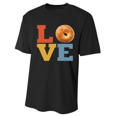 Bagel Love Retro Vibes Bagel Lovers Favorite Weekend Brunch Performance Sprint T-Shirt