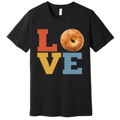 Bagel Love Retro Vibes Bagel Lovers Favorite Weekend Brunch Premium T-Shirt