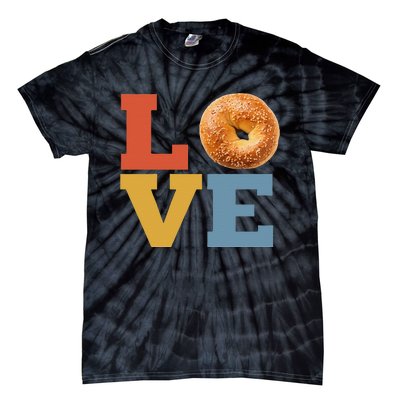 Bagel Love Retro Vibes Bagel Lovers Favorite Weekend Brunch Tie-Dye T-Shirt