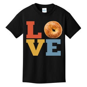 Bagel Love Retro Vibes Bagel Lovers Favorite Weekend Brunch Kids T-Shirt