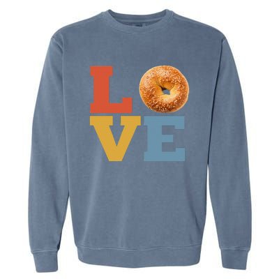 Bagel Love Retro Vibes Bagel Lovers Favorite Weekend Brunch Garment-Dyed Sweatshirt