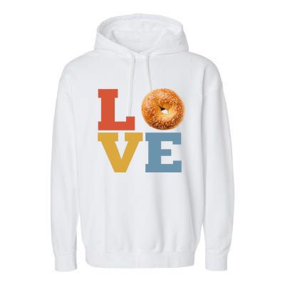 Bagel Love Retro Vibes Bagel Lovers Favorite Weekend Brunch Garment-Dyed Fleece Hoodie