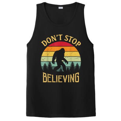 Bigfoot Lovers Retro Vintage DonT Stop Believing Bigfoot PosiCharge Competitor Tank