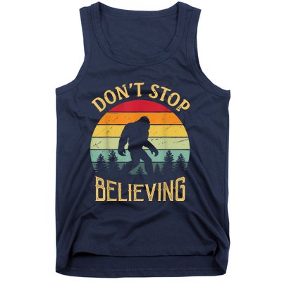 Bigfoot Lovers Retro Vintage DonT Stop Believing Bigfoot Tank Top