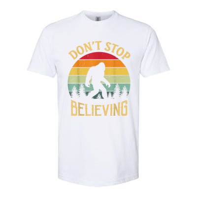 Bigfoot Lovers Retro Vintage DonT Stop Believing Bigfoot Softstyle CVC T-Shirt