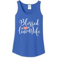 Blessed Linewife Red White Plaid Heart Line Wife Gift Ladies Essential Tank