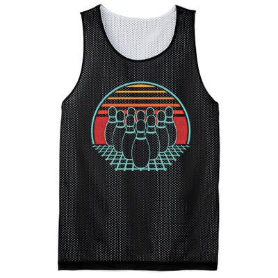 Bowling Lover Retro Vintage 80s Style 10 Pin Player Bowler Gift Mesh Reversible Basketball Jersey Tank