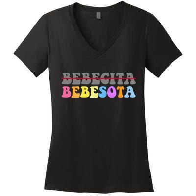 Bebesota Latina Retro Women's V-Neck T-Shirt