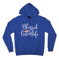 Blessed Linewife Red White Plaid Heart Line Wife Gift Hoodie