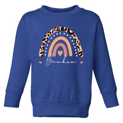 Banker Leopard Rainbow Appreciation Banking Cute Gift Toddler Sweatshirt