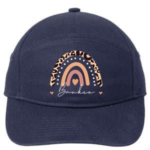 Banker Leopard Rainbow Appreciation Banking Cute Gift 7-Panel Snapback Hat