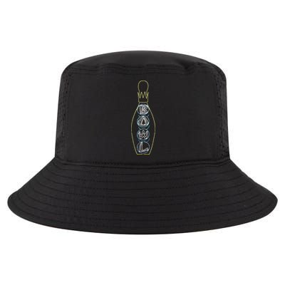 Big Lebowski Retro Neon Crown Bowling Pin Graphic Cool Comfort Performance Bucket Hat