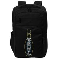 Big Lebowski Retro Neon Crown Bowling Pin Graphic Impact Tech Backpack