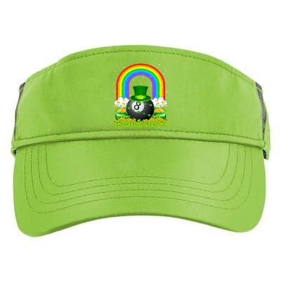 Billiards Lover Rainbow Leprechaun Billiards St Patricks Day Cool Gift Adult Drive Performance Visor