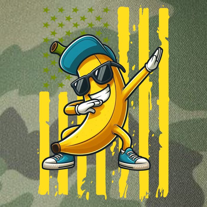 Banana Lover Retro American Flag Dabbing Legacy Tie Dye Trucker Hat