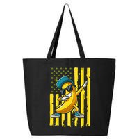 Banana Lover Retro American Flag Dabbing 25L Jumbo Tote