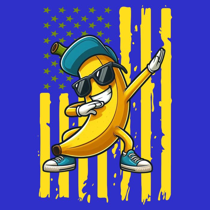 Banana Lover Retro American Flag Dabbing Bag