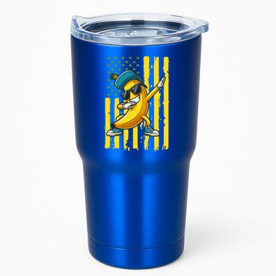 Banana Lover Retro American Flag Dabbing Tumbler