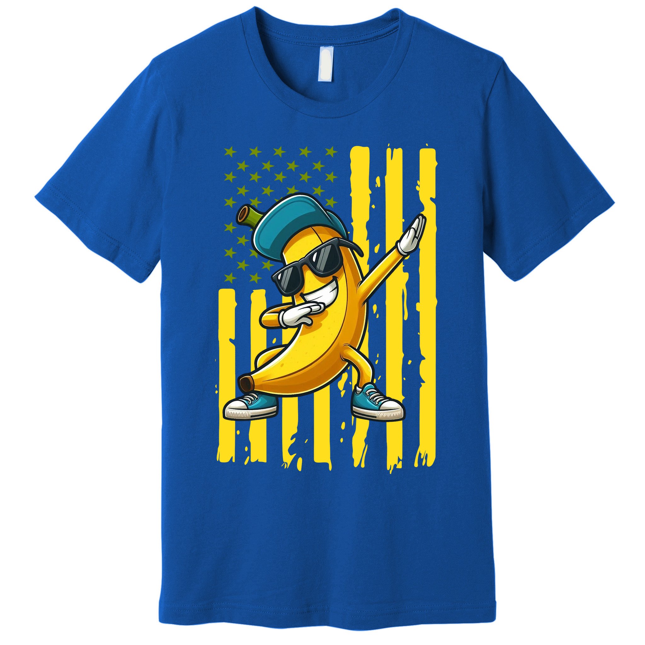 Banana Lover Retro American Flag Dabbing Premium T-Shirt
