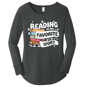 Books Lover Reading Is My Favorite Sport Bookworm Book Women's Perfect Tri Tunic Long Sleeve Shirt