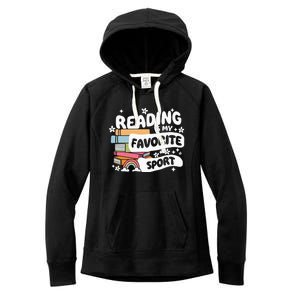 Books Lover Reading Is My Favorite Sport Bookworm Book Women's Fleece Hoodie