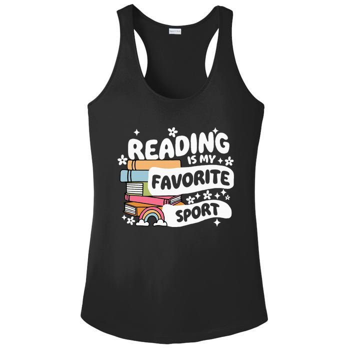 Books Lover Reading Is My Favorite Sport Bookworm Book Ladies PosiCharge Competitor Racerback Tank