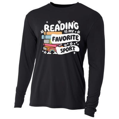 Books Lover Reading Is My Favorite Sport Bookworm Book Cooling Performance Long Sleeve Crew