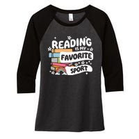 Books Lover Reading Is My Favorite Sport Bookworm Book Women's Tri-Blend 3/4-Sleeve Raglan Shirt