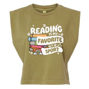 Books Lover Reading Is My Favorite Sport Bookworm Book Garment-Dyed Women's Muscle Tee