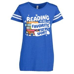 Books Lover Reading Is My Favorite Sport Bookworm Book Enza Ladies Jersey Football T-Shirt