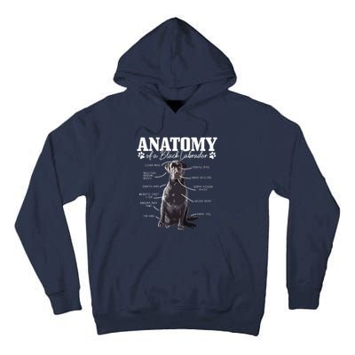 Black Labrador Retriever Anatomy Funny Cute Dog Mom Dad Tall Hoodie