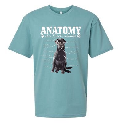 Black Labrador Retriever Anatomy Funny Cute Dog Mom Dad Sueded Cloud Jersey T-Shirt