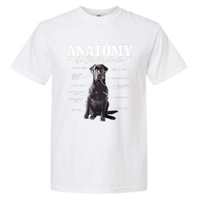 Black Labrador Retriever Anatomy Funny Cute Dog Mom Dad Garment-Dyed Heavyweight T-Shirt