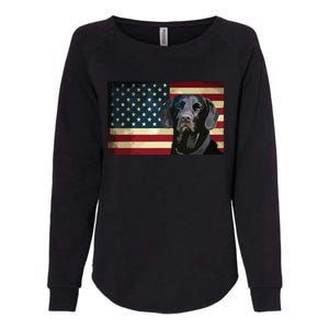 Black Labrador Retriever Gifts American Flag Men Women Lab Womens California Wash Sweatshirt