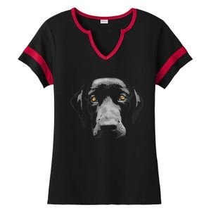 Black Labrador Retriever Ladies Halftime Notch Neck Tee