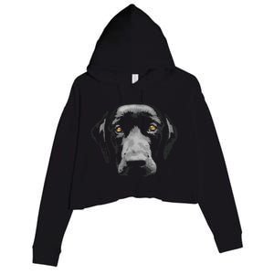 Black Labrador Retriever Crop Fleece Hoodie