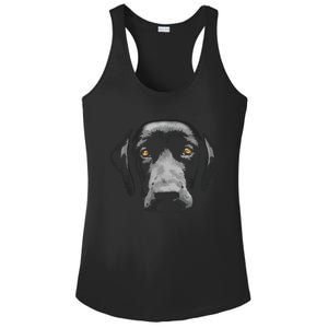 Black Labrador Retriever Ladies PosiCharge Competitor Racerback Tank