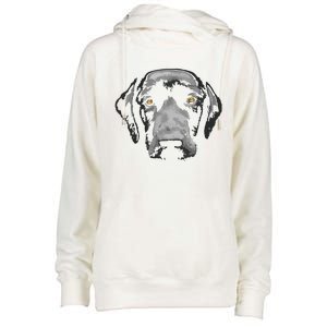 Black Labrador Retriever Womens Funnel Neck Pullover Hood