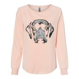 Black Labrador Retriever Womens California Wash Sweatshirt