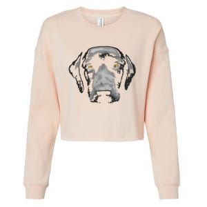 Black Labrador Retriever Cropped Pullover Crew