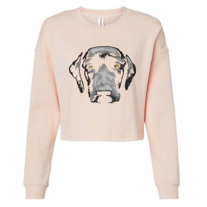 Black Labrador Retriever Cropped Pullover Crew