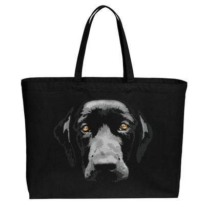 Black Labrador Retriever Cotton Canvas Jumbo Tote